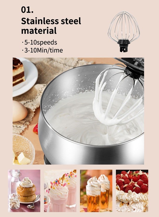 sokany Stand Mixer, Electric Mixer,5.0L/1200W/8 Speed Tilt-Head Kitchen Mixer, Electric Food Mixer with Dough Hook, Wire Whip, Beater, SK-271,Black - Image 2